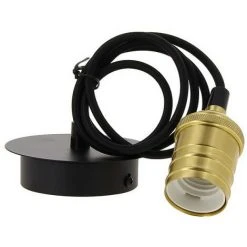 Vente flash 🥰 XANLITE - Suspension à Douille En Laiton, Couleur Dorée, Culot E27 - SDVEL 😍 -Suspension Soldes 47378156 3