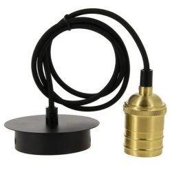 Vente flash 🥰 XANLITE - Suspension à Douille En Laiton, Couleur Dorée, Culot E27 - SDVEL 😍 -Suspension Soldes 47378156 5