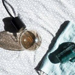 Promo 🤩 XANLITE - Suspension à Douille En Marbre Noir, Culot E27 - SDM01EB 😍 -Suspension Soldes 47378489 3