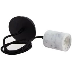 Offres 🔥 XANLITE - Suspension à Douille En Marbre Blanc, Culot E27 - SDM01EW ✨ -Suspension Soldes 47378628 5