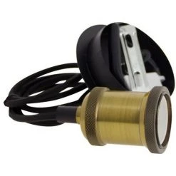 De gros 🛒 XANLITE - Suspension à Douille Dorée, Style Vintage, Culot E27 - SDVEG 🔥 -Suspension Soldes 47378735 4