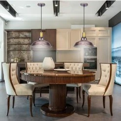 Budget ⌛ STOEX Lot De 2 Lustre Suspension Industrielle Vintage E27 LED Lampe Plafonniers Retro Abat-jour Pour Cuisine Salle à Manger Salon Chambre Restaurant, Rouille 🤩 -Suspension Soldes 47855019 5