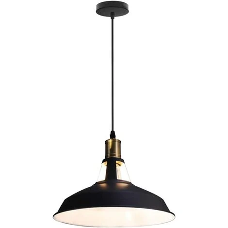 Bon marché 🔔 STOEX 3PCS Suspension Luminaire Vintage Métal 27cm, Lustre Plafonnier Industriel Lampes LED E27 Corde Ajustable Pour Salon Cuisine Restaurant Salle à Manger Chambre - Noir Avec Blanc - Noir Avec Blanc ⭐ 2 Bon marché 🔔 STOEX 3PCS Suspension Luminaire Vintage Métal 27cm, Lustre Plafonnier Industriel Lampes LED E27 Corde Ajustable Pour Salon Cuisine Restaurant Salle à Manger Chambre - Noir Avec Blanc - Noir Avec Blanc ⭐ – Image 2