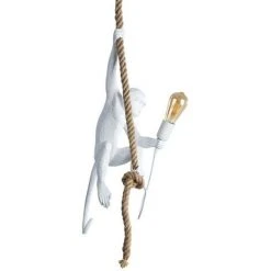 Budget 😀 BARCELONA LED Suspension Singe "Monkey Ximpa" | Blanc 😉 -Suspension Soldes 47881525 3