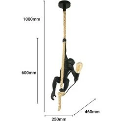 Budget 😀 BARCELONA LED Suspension Singe "Monkey Ximpa" | Blanc 😉 -Suspension Soldes 47881525 4
