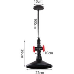 Acheter 😀 STOEX Rétro Suspension Lustre Industrielle Lampe De Plafond De Tuyau D'eau Lampe De Plafond Noir ✔️ 9 Acheter 😀 STOEX Rétro Suspension Lustre Industrielle Lampe De Plafond De Tuyau D'eau Lampe De Plafond Noir ✔️ -Suspension Soldes 47939815 5