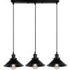 Meilleur prix 🤩 STOEX Lustre Suspension Industrielle Vintage En Métal Fer Rétro Abat-jour Luminaire 22cm Lampe Plafonnier Corde Ajustable ,E27 Noir ✨