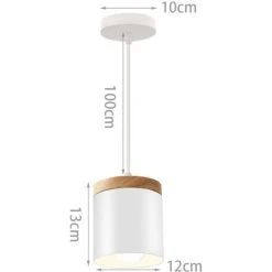 Grosses soldes ⭐ WOTTES Lustre Suspension Fer Forgé Intérieur Minimaliste Moderne E27 Lampe Suspension Décorative (blanc) - Blanc 😀 -Suspension Soldes 48085927 4