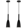 Tout neuf ✨ WOTTES 2 Pcs Rétro Industriel Lustre Suspension Fer Forgé éclairage E27 Lampe Suspension Salon Cuisine Salle Manger - Noir ⌛