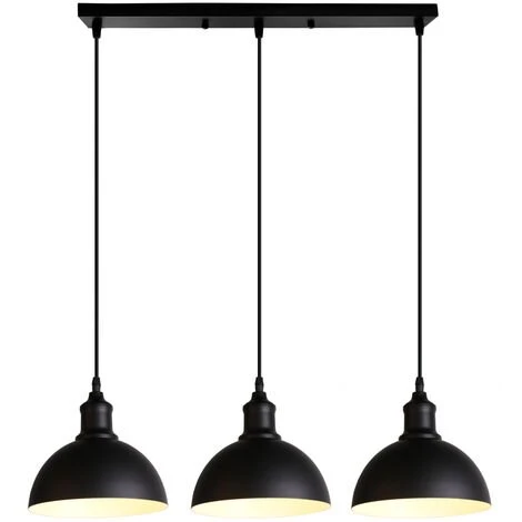 Tout neuf ✔️ WOTTES Lustre Suspension Créative Industrielle Moderne Salon Cuisine Lampe Suspension Réglable Simple 3 Lumières - Noir 🛒 1 Tout neuf ✔️ WOTTES Lustre Suspension Créative Industrielle Moderne Salon Cuisine Lampe Suspension Réglable Simple 3 Lumières - Noir 🛒