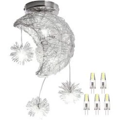 Bon marché 🤩 STOEX Plafonnier Industrielle Mini Lune étoiles LED Lustre Suspension Luminaire Aluminium 20cm Moon Avec 5 Ampoules Pour Enfants Chambre (Lumière Blanche Froid) 🎁