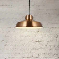 Meilleur prix 😉 [lux.pro] Lampe à Suspension Design Lampe De Plafond Couleur Cuivre Et Blanc Métal [Ø35cm] Luminaire Suspendu En Métal E27 ⭐ -Suspension Soldes 4896907 3