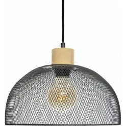 Bon marché 🌟 Suspension "sam" Noir Métal Diamètre 30 Cm D'atmosphera - Noir 🔔