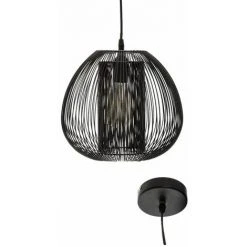 Vente flash 🔔 Suspension Filaire "noda" Métal Diamètre 28 Cm Atmosphera - Noir - Noir 🤩 -Suspension Soldes 49306227 4