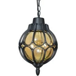 Bon marché ❤️ LANGRAY Suspension Luminaire Rétro 225*385 Mm Lustre Plafonnier Vintage Noir Lampe Cage Éclairage De Plafond Abat-jour En Métal Pour Restaurant Salon Chambre Cuisine Bar Couloir (sans Ampoule) ❤️