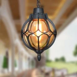 Bon marché ❤️ LANGRAY Suspension Luminaire Rétro 225*385 Mm Lustre Plafonnier Vintage Noir Lampe Cage Éclairage De Plafond Abat-jour En Métal Pour Restaurant Salon Chambre Cuisine Bar Couloir (sans Ampoule) ❤️ -Suspension Soldes 49309225 4