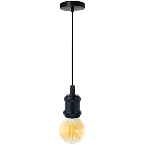Sortie 🌟 STOEX Lot De 4 Suspension Douille Couleur Douille E27 60W Max Câble Ajustable Noir 1m Style Rétro, Noir ⭐ 2 Sortie 🌟 STOEX Lot De 4 Suspension Douille Couleur Douille E27 60W Max Câble Ajustable Noir 1m Style Rétro, Noir ⭐ – Image 2