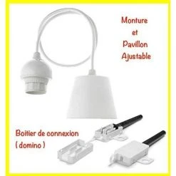 Tout neuf ✔️ TINOR DIY Luminaire à Suspension - Lustre Chambre Prêt à Être Branché | Abat-Jour à Suspendre Au Plafond| | Pour Décoration Salon, Chambre Enfants, Ado, Adultes - Ø30 Cm - Blanc 🥰 -Suspension Soldes 49470900 3