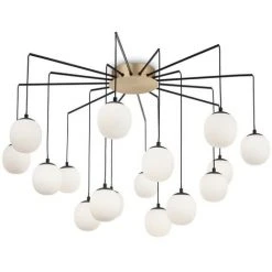 Coupon 😀 IDEAL LUX LIGHTING Ideal Lux RHAPSODY - Plafonnier Cluster Intérieur 16 Lumières Noir, G9 ⭐