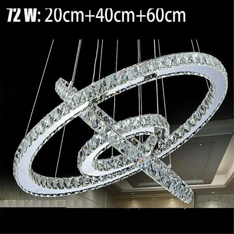 Meilleure vente 🔔 GOJOY Lustre à LED Rond En Cristal - 72 W - Source De Lumière à économie D'énergie - Intensité Variable Avec Télécommande - Pour La Maison, Le Salon, Le Couloir 🛒 5 Meilleure vente 🔔 GOJOY Lustre à LED Rond En Cristal - 72 W - Source De Lumière à économie D'énergie - Intensité Variable Avec Télécommande - Pour La Maison, Le Salon, Le Couloir 🛒 – Image 5