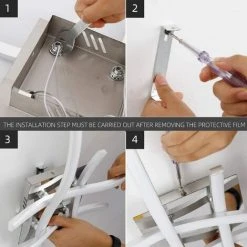 Meilleure affaire 😍 COMELY Plafonnier LED, Suspension Luminaire En Forme De Vague, Lumière Blanche Neutre 4000K, LED Intégrées 24W 2000Lm, Lustre Moderne Pour Salon Ou Cuisine, IP20 🎉 -Suspension Soldes 50150614 5