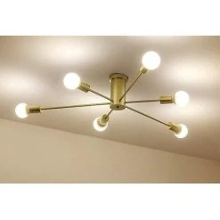 Budget 👏 COMELY Plafonnier Industriel Vintage, 6-Lumières Lampe Plafond Moderne, Luminaire Plafonnier E27 Base, Lustre Suspension En Metal Pour Salon, Chambre, Cuisine, Salle à Manger, Couloir, Loft 🎁 8 Budget 👏 COMELY Plafonnier Industriel Vintage, 6-Lumières Lampe Plafond Moderne, Luminaire Plafonnier E27 Base, Lustre Suspension En Metal Pour Salon, Chambre, Cuisine, Salle à Manger, Couloir, Loft 🎁 -Suspension Soldes 50150741 4