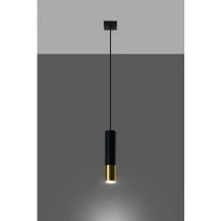 Remise ⭐ SOLLUX LIGHTING Sollux LOOPEZ Lampe à Suspension Slim 8cm Noir, Or GU10 🔥 -Suspension Soldes 50198964 3