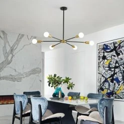 Tout neuf ✔️ GOECO Plafonnier Industriel, Suspension Luminaire Vintage 6 Têtes, Lampe De Plafond Sputnik En Métal Noir Et Or, Lustre Pour Salle à Manger, Salon, Sans Ampoules ⭐ 7 Tout neuf ✔️ GOECO Plafonnier Industriel, Suspension Luminaire Vintage 6 Têtes, Lampe De Plafond Sputnik En Métal Noir Et Or, Lustre Pour Salle à Manger, Salon, Sans Ampoules ⭐ -Suspension Soldes 50313855 3