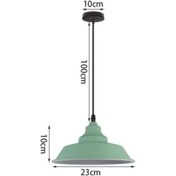 Meilleure affaire ✔️ WOTTES 2 PCS Lustre Suspension Métal Vintage Industriel Rétro Fer Forgé Salon Cuisine Restaurant Loft E27 Lampe Suspension, Verte - Vert 👏 -Suspension Soldes 50453578 4