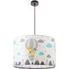 Offres 👏 Paco Home Lampe Chambre Enfant Plafonnier Suspension Montgolfière Nuages Animaux Zoo E27  Crème (Ø45_5cm),  Lampe à Suspension - Noir 🎉