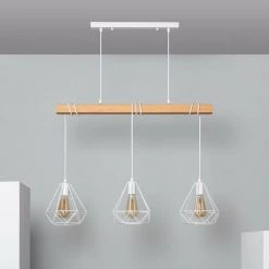 Meilleur prix 🛒 LEDKIA Suspension Métal Sardo 3 Spots Blanc - Blanc 🤩