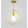Meilleur prix 🌟 GOECO Suspension Luminaire Industriel Vintage Design E27, Éclairage De Plafond Rétro Longueur 120CM, Lustre Abat Jour Métal Pour Chambre Salon Couloir Cuisine Salle De Bain Balcon (Doré) 🌟