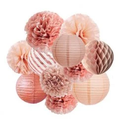 Le moins cher ✔️ VERSAILLESFR Lot De 11 Décorations De Fête En Or Rose, Lanternes Fleurs Pour Anniversaire, Bachelorette, Mariage, Fiançailles, Fête Prénatale, Accessoires De Décoration, Versailles 💯