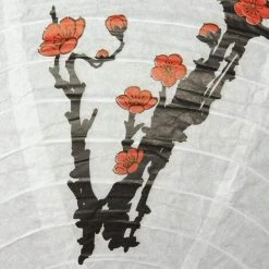 Meilleure vente 🧨 VERSAILLESFR 40cm Papier Prunier Ronde Lanterne Abat Oriental Chinois Style De Light Restaurant De SoiréE De Mariage DéCoration IntéRieure Cadeaux, Versailles ⭐ -Suspension Soldes 50932779 5