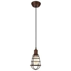 Promo â EGLO Lampe Suspendue PORT SETON 25 W Marron Antique 49809 - Brun đ
