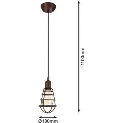 Promo ⭐ EGLO Lampe Suspendue PORT SETON 25 W Marron Antique 49809 - Brun 👏 -Suspension Soldes 5099069 5