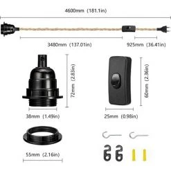 Meilleure vente ✨ SUPERMARKET Lustre Corde, Rétro Douille E27 Avec Fil électrique De 4,5 Mètres Et Interrupteur, Pour Lampe Suspension Corde(ampoule N'est Pas Inclus),Superma ❤️ 7 Meilleure vente ✨ SUPERMARKET Lustre Corde, Rétro Douille E27 Avec Fil électrique De 4,5 Mètres Et Interrupteur, Pour Lampe Suspension Corde(ampoule N'est Pas Inclus),Superma ❤️ -Suspension Soldes 51013610 3