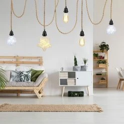 Meilleure vente ✨ SUPERMARKET Lustre Corde, Rétro Douille E27 Avec Fil électrique De 4,5 Mètres Et Interrupteur, Pour Lampe Suspension Corde(ampoule N'est Pas Inclus),Superma ❤️ 9 Meilleure vente ✨ SUPERMARKET Lustre Corde, Rétro Douille E27 Avec Fil électrique De 4,5 Mètres Et Interrupteur, Pour Lampe Suspension Corde(ampoule N'est Pas Inclus),Superma ❤️ -Suspension Soldes 51013610 5