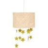 Nouveau ❤️ Atmosphera - Suspension Rose Avec Étoiles Dorées D 30 Cm Pour Chambre D'enfant - Rose 💯