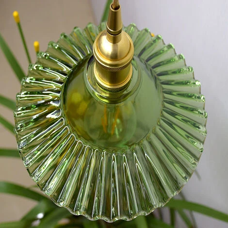 Meilleure affaire 😀 LITZEE E27 Industrielle Vintage Verre Suspensions Luminaire Retro Plafonnier Luminaire Verre Retro Suspensions Luminaires Industrielle Eclairage De Plafond Suspensions Plafonniers Luminaire(Verre Vert Sans Source Lumineuse) 🎉 2 Meilleure affaire 😀 LITZEE E27 Industrielle Vintage Verre Suspensions Luminaire Retro Plafonnier Luminaire Verre Retro Suspensions Luminaires Industrielle Eclairage De Plafond Suspensions Plafonniers Luminaire(Verre Vert Sans Source Lumineuse) 🎉 – Image 2