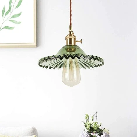 Meilleure affaire 😀 LITZEE E27 Industrielle Vintage Verre Suspensions Luminaire Retro Plafonnier Luminaire Verre Retro Suspensions Luminaires Industrielle Eclairage De Plafond Suspensions Plafonniers Luminaire(Verre Vert Sans Source Lumineuse) 🎉 5 Meilleure affaire 😀 LITZEE E27 Industrielle Vintage Verre Suspensions Luminaire Retro Plafonnier Luminaire Verre Retro Suspensions Luminaires Industrielle Eclairage De Plafond Suspensions Plafonniers Luminaire(Verre Vert Sans Source Lumineuse) 🎉 – Image 5