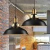 Grosses soldes ⭐ Minetgnon 1Pcs Métal Retro Suspensions Luminaires Industriel Edison Simplicité Lustre Vintage Plafonnier 27cm Noir 🔔