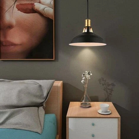 Grosses soldes ⭐ Minetgnon 1Pcs Métal Retro Suspensions Luminaires Industriel Edison Simplicité Lustre Vintage Plafonnier 27cm Noir 🔔 3 Grosses soldes ⭐ Minetgnon 1Pcs Métal Retro Suspensions Luminaires Industriel Edison Simplicité Lustre Vintage Plafonnier 27cm Noir 🔔 – Image 3