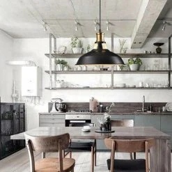 Grosses soldes ⭐ Minetgnon 1Pcs Métal Retro Suspensions Luminaires Industriel Edison Simplicité Lustre Vintage Plafonnier 27cm Noir 🔔 8 Grosses soldes ⭐ Minetgnon 1Pcs Métal Retro Suspensions Luminaires Industriel Edison Simplicité Lustre Vintage Plafonnier 27cm Noir 🔔 -Suspension Soldes 51929599 4