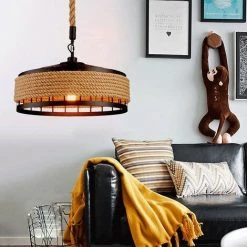 Vente flash 🥰 Minetgnon Rétro Industriel Lustre Chanvre Corde Artisanat Rond Ombre Suspension Luminaire 🎁 7 Vente flash 🥰 Minetgnon Rétro Industriel Lustre Chanvre Corde Artisanat Rond Ombre Suspension Luminaire 🎁 -Suspension Soldes 51929661 3