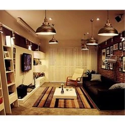 Tout neuf ✔️ Minetgnon Lustre Suspension Luminaire Style Industriel Vintage En Métal E27- Ø30cm - Bronze ❤️ -Suspension Soldes 51929945 4