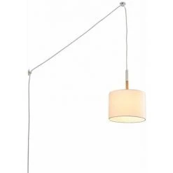 Budget ✨ BARCELONA LED Lampe Suspendue Avec Prise "Class" | Blanc - Blanc 🔥