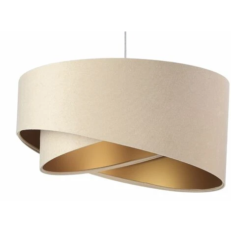 Tout neuf ❤️ LICHTERLEBNISSE Lustre Suspension D'intérieur MADAN En Tissu Velours Beige Crème Au Design Moderne Doré Ø50cm E27 - Blanc, Beige, Or 💯 1 Tout neuf ❤️ LICHTERLEBNISSE Lustre Suspension D'intérieur MADAN En Tissu Velours Beige Crème Au Design Moderne Doré Ø50cm E27 - Blanc, Beige, Or 💯