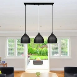 Les meilleures critiques de 💯 AXHUP Suspension Luminaire Contemporain E27 17x19cm Lustre 3 Tête Noir ⌛ -Suspension Soldes 53233618 4