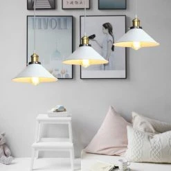 Nouveau ⭐ AXHUP Rétro Lustre Suspension Industrielle E27 3 Tête Blanc Plafonnier Luminaire Ajustable Salle à Manger Couloir 🔥 7 Nouveau ⭐ AXHUP Rétro Lustre Suspension Industrielle E27 3 Tête Blanc Plafonnier Luminaire Ajustable Salle à Manger Couloir 🔥 -Suspension Soldes 53233710 3